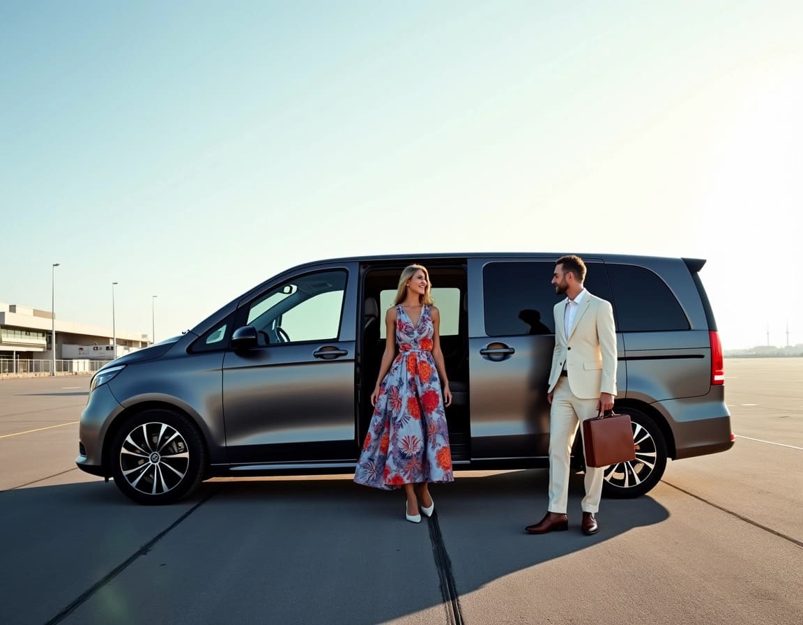 Luxury van used for private transfers in Crete